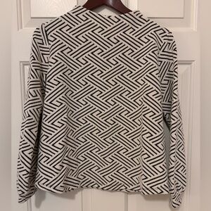 W5 Black and White Geometric Button Down Shirt